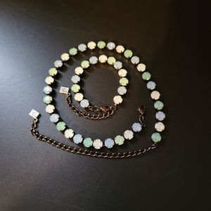 Crystal necklace & bracelet set